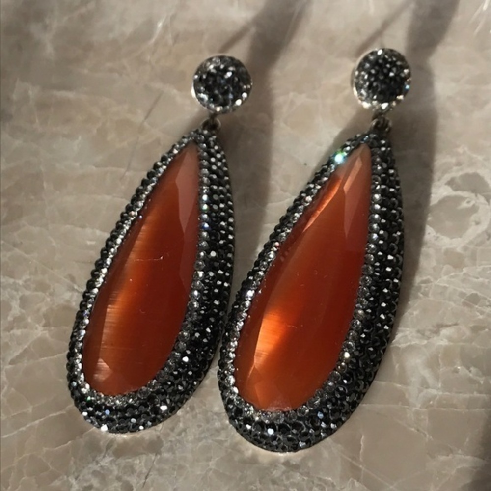 925 silver earrings Swarovski crystals stone‎​